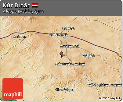 Satellite 3D Map of Kūr Binār