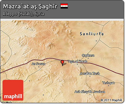 Satellite 3D Map of Mazra`at Aş Şaghīr