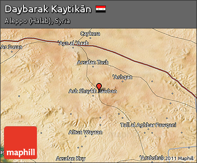 Satellite 3D Map of Daybarak Kaytikān