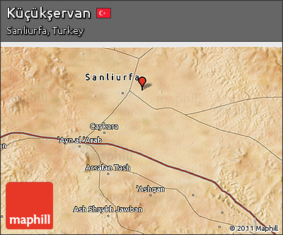 Satellite 3D Map of Küçükşervan