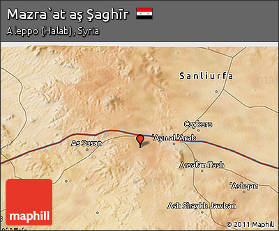 Satellite 3D Map of Mazra`at Aş Şaghīr