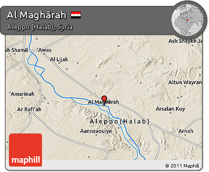 Shaded Relief 3D Map of Al Maghārah