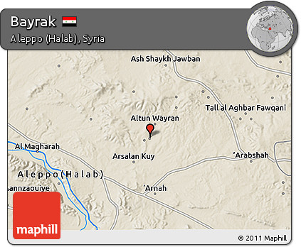Shaded Relief 3D Map of Bayrak
