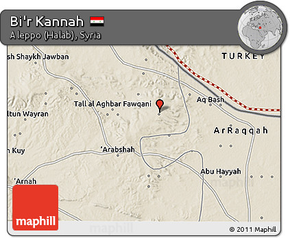 Shaded Relief 3D Map of Bi'r Kannah