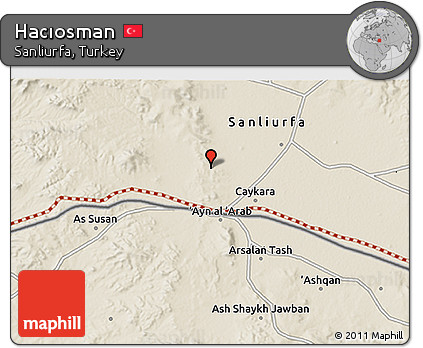 Shaded Relief 3D Map of Hacıosman