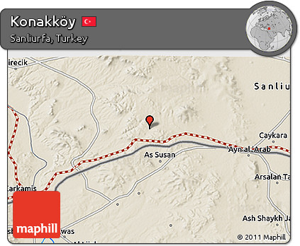 Shaded Relief 3D Map of Konakköy