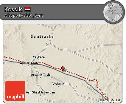 Shaded Relief 3D Map of Kossik