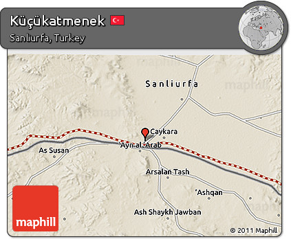 Shaded Relief 3D Map of Küçükatmenek