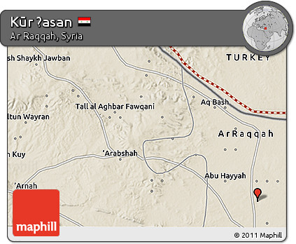 Shaded Relief 3D Map of Kūr Ḩasan
