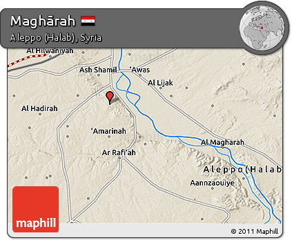 Shaded Relief 3D Map of Maghārah