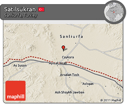 Shaded Relief 3D Map of Satılsükran