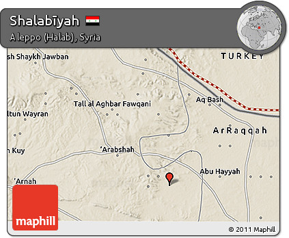 Shaded Relief 3D Map of Shalabīyah