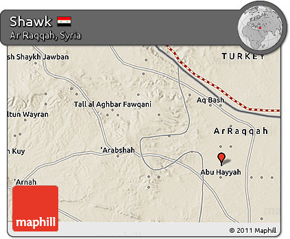 Shaded Relief 3D Map of Shawk