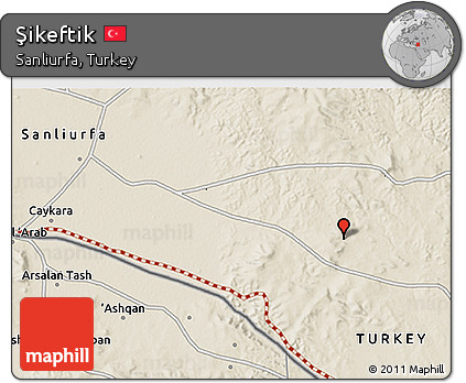 Shaded Relief 3D Map of Şikeftik