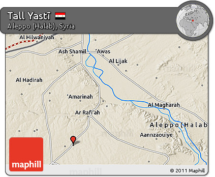 Shaded Relief 3D Map of Tall Yastī