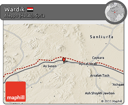 Shaded Relief 3D Map of Wardik