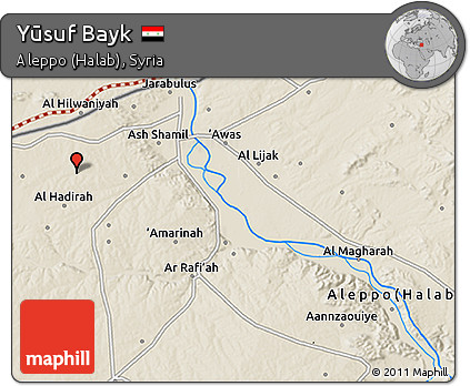 Shaded Relief 3D Map of Yūsuf Bayk