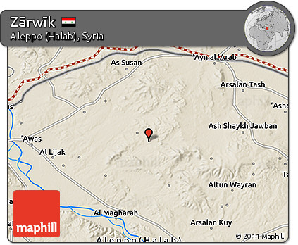 Shaded Relief 3D Map of Zārwīk