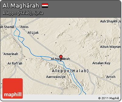 Shaded Relief 3D Map of Al Maghārah