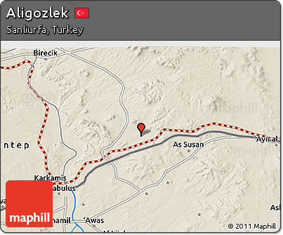 Shaded Relief 3D Map of Aligozlek
