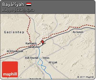 Shaded Relief 3D Map of Bayāḑīyah