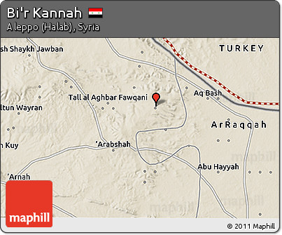 Shaded Relief 3D Map of Bi'r Kannah