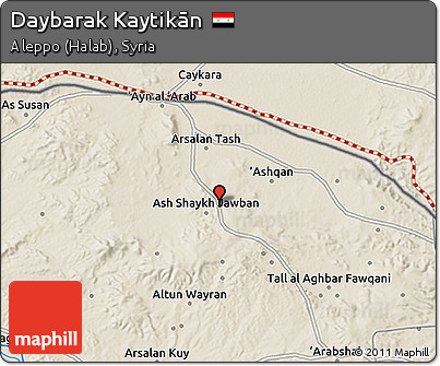 Shaded Relief 3D Map of Daybarak Kaytikān