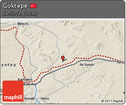 Shaded Relief 3D Map of Göktepe
