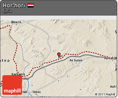 Shaded Relief 3D Map of Hor'hori