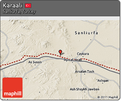Shaded Relief 3D Map of Karaali