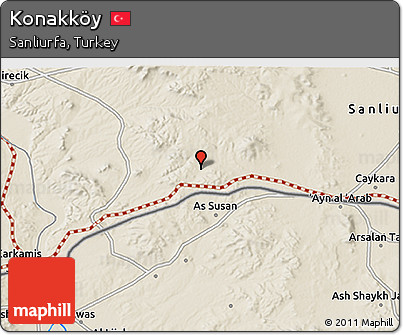 Shaded Relief 3D Map of Konakköy