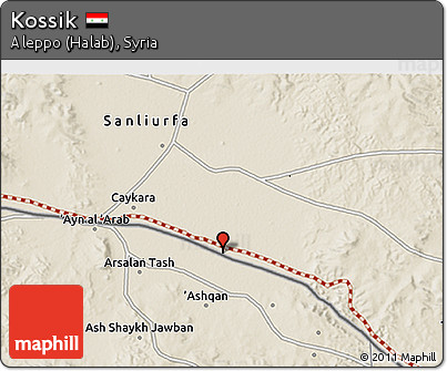 Shaded Relief 3D Map of Kossik