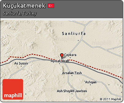 Shaded Relief 3D Map of Küçükatmenek