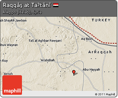 Shaded Relief 3D Map of Raqqāş At Taḩtānī