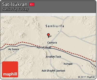Shaded Relief 3D Map of Satılsükran