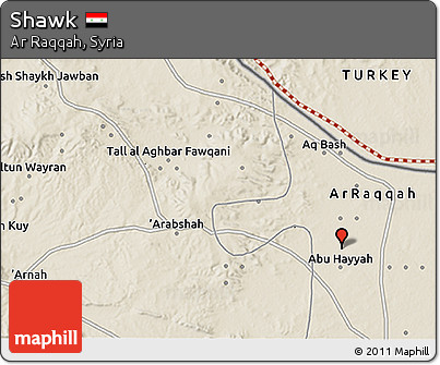 Shaded Relief 3D Map of Shawk