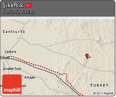 Shaded Relief 3D Map of Şikeftik
