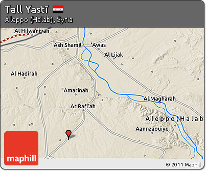 Shaded Relief 3D Map of Tall Yastī
