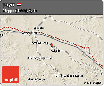 Shaded Relief 3D Map of Ţayrī