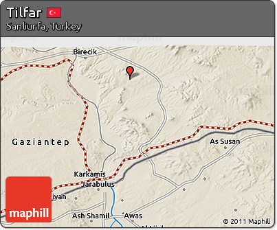 Shaded Relief 3D Map of Tilfar