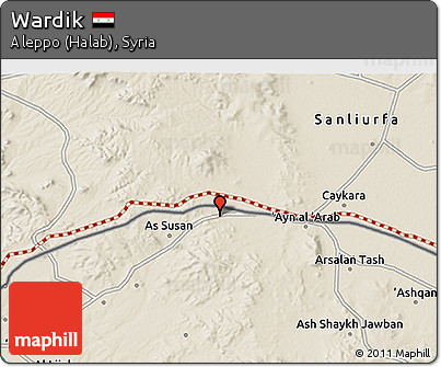 Shaded Relief 3D Map of Wardik