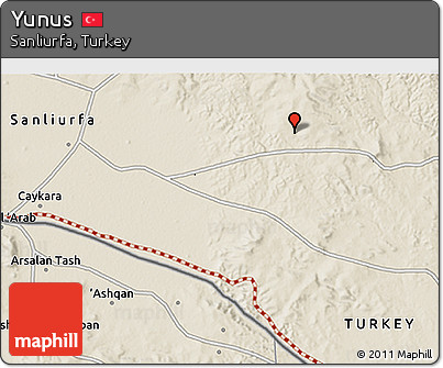 Shaded Relief 3D Map of Yunus