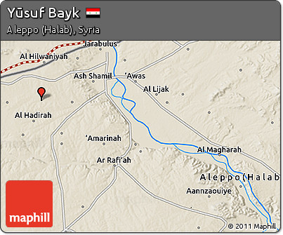 Shaded Relief 3D Map of Yūsuf Bayk
