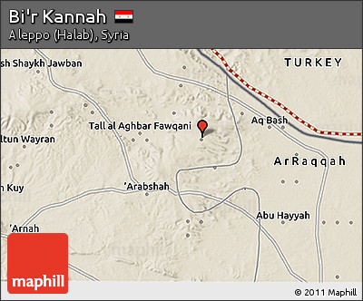Shaded Relief 3D Map of Bi'r Kannah