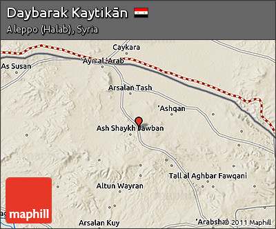 Shaded Relief 3D Map of Daybarak Kaytikān