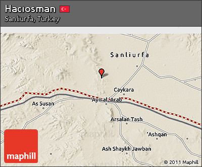 Shaded Relief 3D Map of Hacıosman