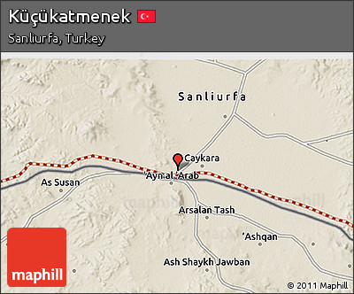 Shaded Relief 3D Map of Küçükatmenek