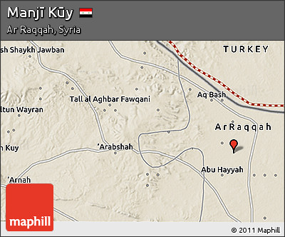 Shaded Relief 3D Map of Manjī Kūy