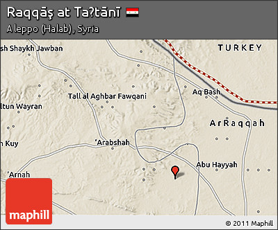 Shaded Relief 3D Map of Raqqāş At Taḩtānī