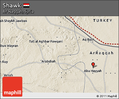 Shaded Relief 3D Map of Shawk